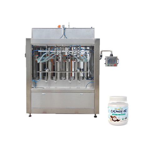 Helautomatisk SMC-stempel lineær 4-dyser 5000 ml rent vann juicefylling og skrulokkmaskin for flaskebokser (YT4T-4G og CDX-1) 